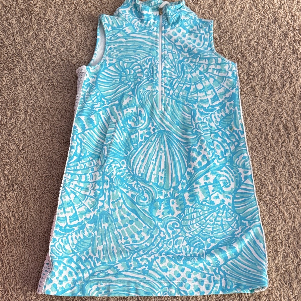 Lilly Pulitzer Turquoise and White Patterned Dress